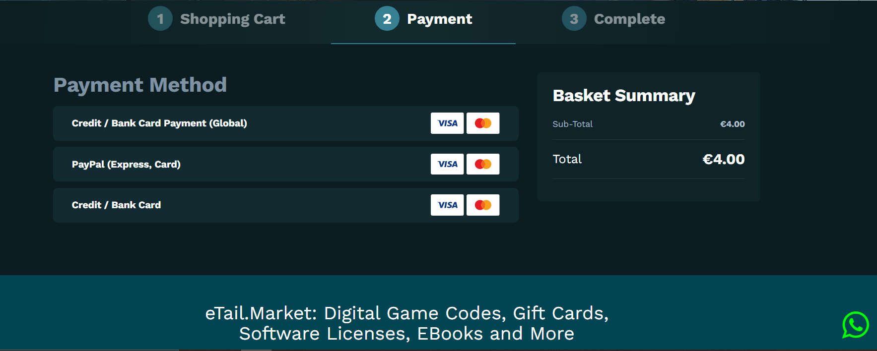 etail payment